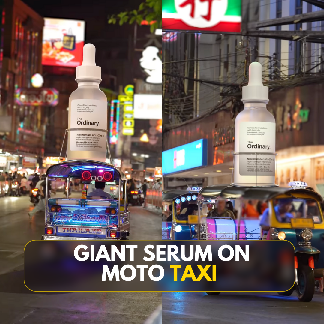 Giant Serum on Moto Taxi: Outdoor Innovation